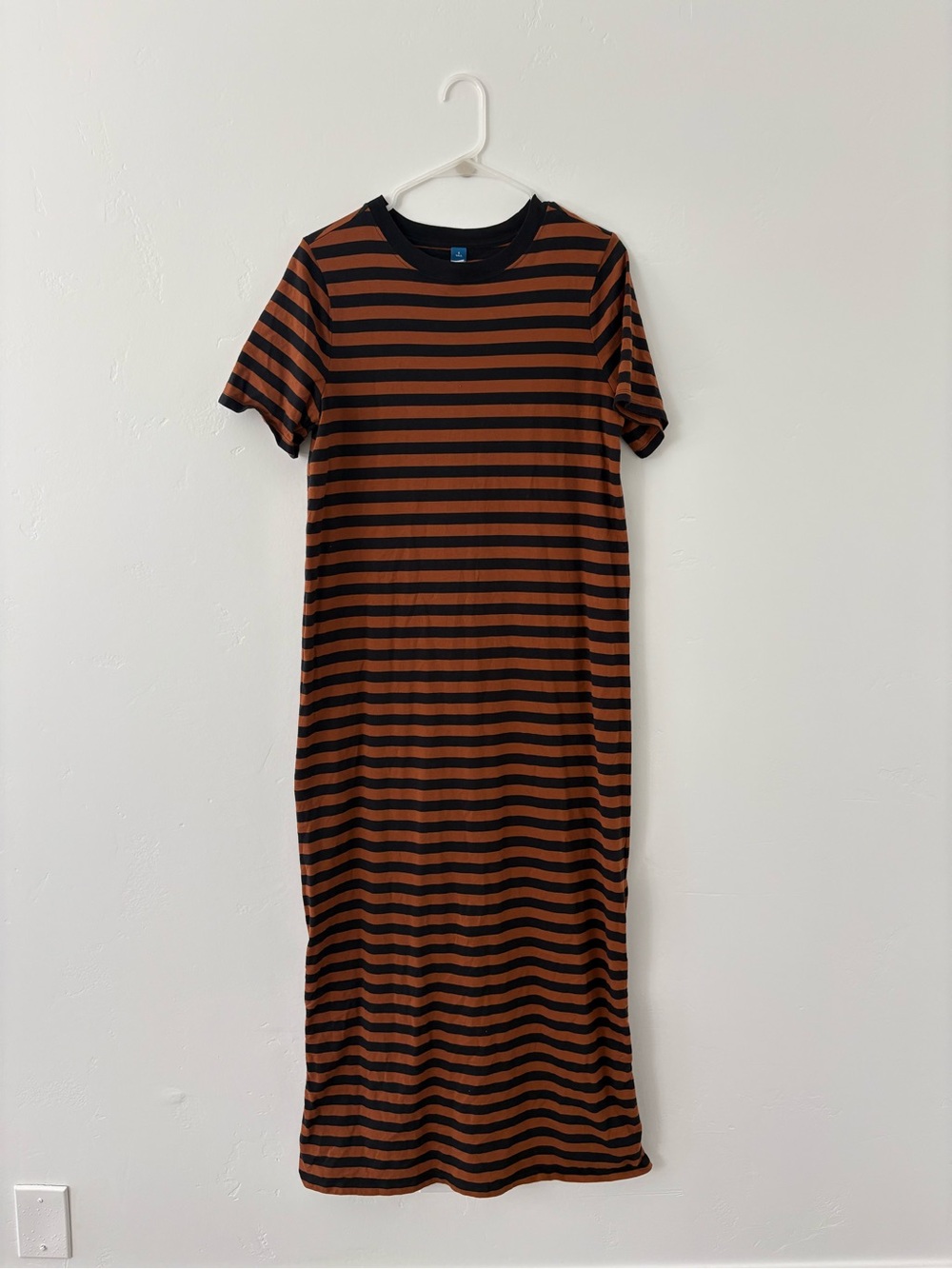 Old Navy Black and Brown Striped Maxi Dress